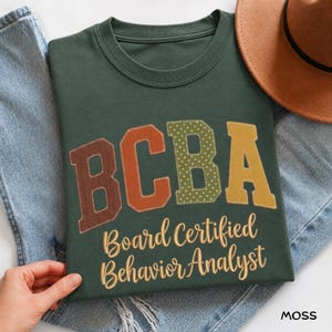 Retro BCBA-skjorta, beteendeanalytiker-t-shirt, styrelsecertifierad beteendeanalytiker-t-shirt, gåva till skolan, BCBA-t-shirt, ABA-terapeut-gåva