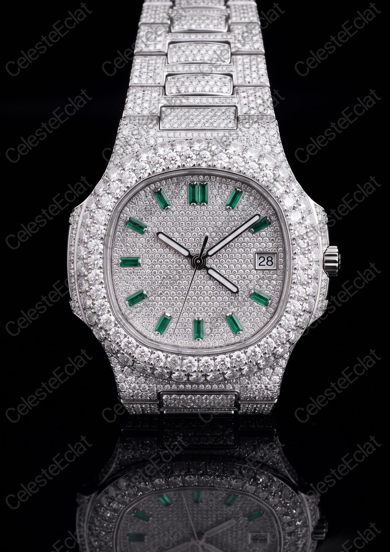 Automatic Iced Out Watch - Etsy