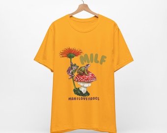 Maglietta MILF Frog / Maglietta Man I Love Frogs / Maglietta Cute Frog Lover / Maglietta Funny Cottagecore Frog / Regalo per gli amanti degli anfibi