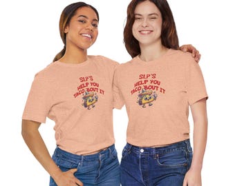 SLPs helfen Ihnen Taco Bout It T-Shirt, süßes Taco-Sprachtherapie-Shirt, süßes Sprachtherapie-Shirt, SLP-Humor, Sprachpathologie-Geschenk
