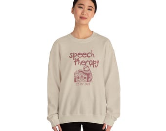 Logopädie Sweatshirt | SLP Rundhalsausschnitt | Logopädie Geschenk | Retro SLP-Stil