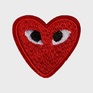 Heart Eyes Embroidered Patch Cute Minimalist Aesthetic