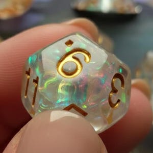 Transparent Yellow DnD Dice Set | Iridescent D&D Dice Gifts for DM RPG | 7 Pcs Dungeons and Dragons Accessories | D20 Polyhedral Dice Sets