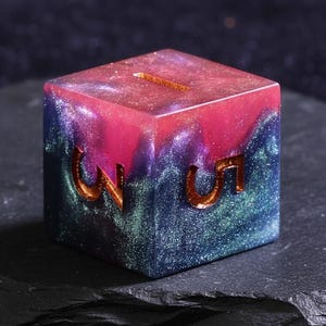 Set di dadi D&D Red Volcano Glow / Dadi D&D in resina, regali per DM RPG / Accessori Dungeons and Dragons con scatola per dadi / Set di dadi poliedrici D20