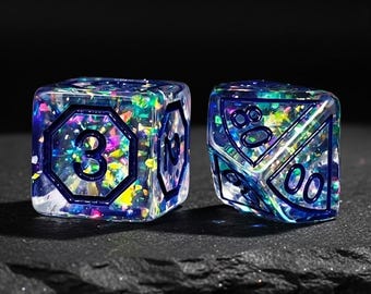 Holographic Iridescent DnD Dice Set | Aurora D&D Dice Gifts for DM RPG | 7 Pcs Dungeons and Dragons Accessories | D20 Polyhedral Dice Sets