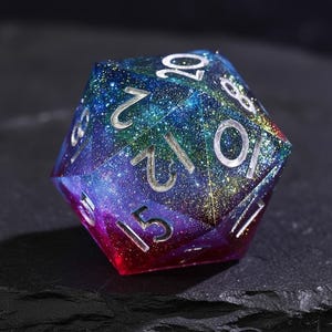 Set di dadi Aurora Glitter D&D / Dadi in resina D&D in regalo per DM RPG / Accessori Dungeons and Dragons con scatola per dadi / Set di dadi poliedrici D20