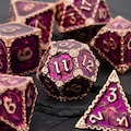 Purple Dragon Metal DnD Dice Set | Chain D&D Dice Gifts for DM RPG | 7 Pcs Dungeons and Dragons Accessories | D20 Polyhedral Dice Sets product logo