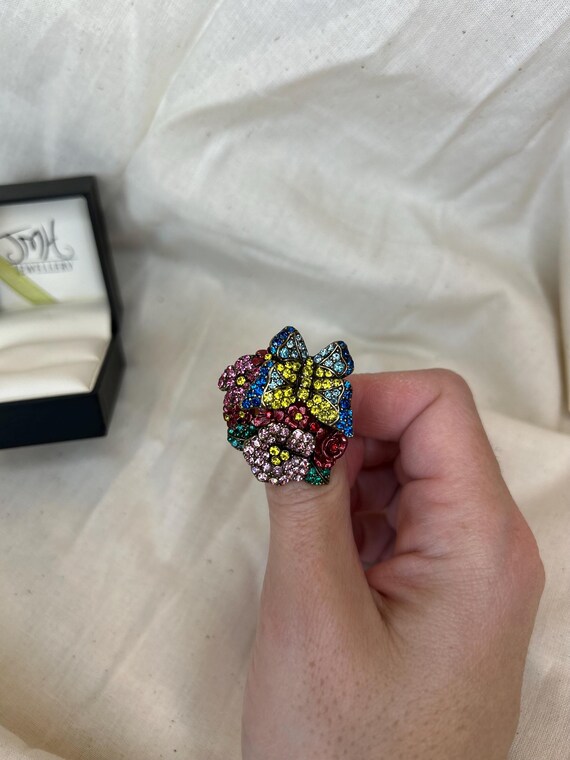 butterfly rhinestone ring - image 4