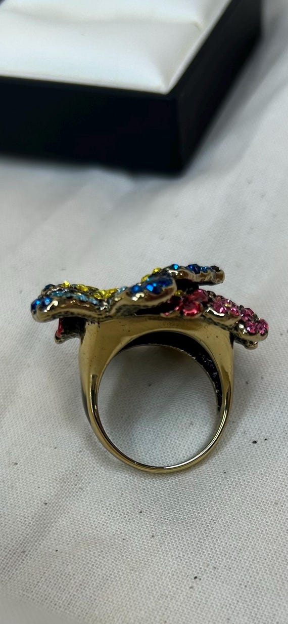 butterfly rhinestone ring - image 7