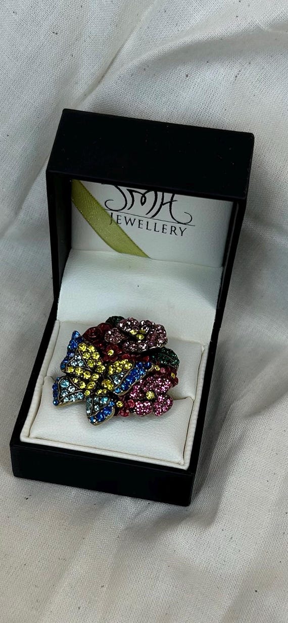 butterfly rhinestone ring - image 9