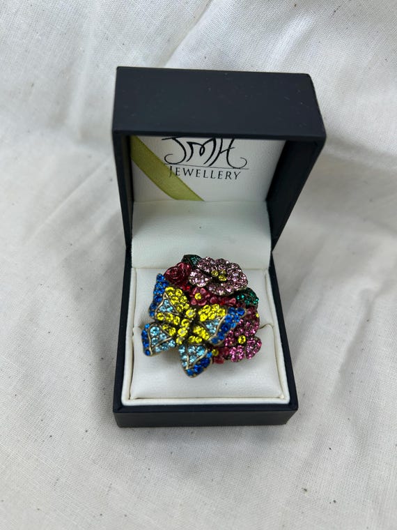 butterfly rhinestone ring - image 2