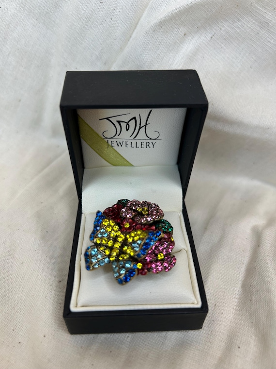 butterfly rhinestone ring - image 1