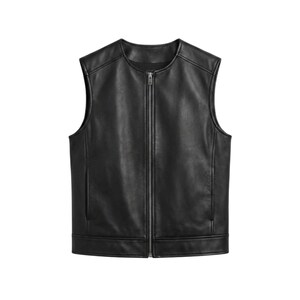 Herren Lederweste, Damen Lederweste, Unisex Biker Weste, Western Wear, Klassisches Outfit, Leder Style Bild 1