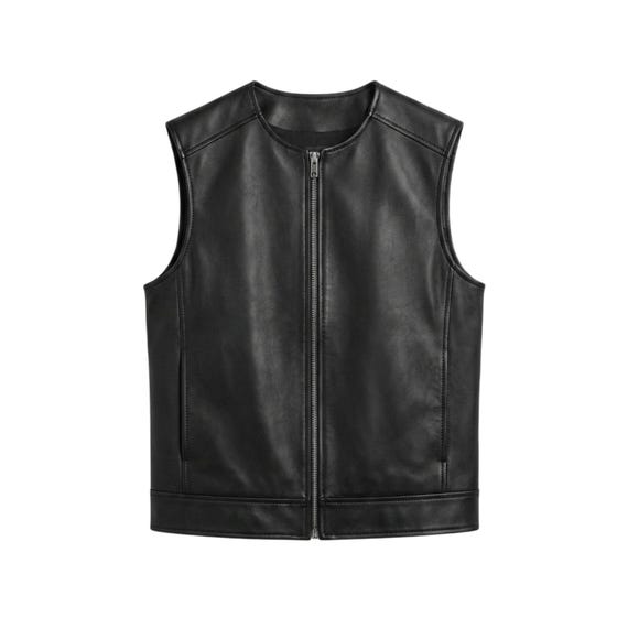 Men's Leather Vest, Women's Leather Vest, Unisex Biker Vest, Western Wear, Classic Outfit, Leather Style