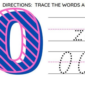 Numbers Tracing Handwriting Worksheet Zero - Nine