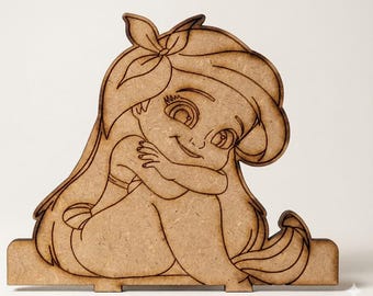 Lasergeschnittener Serviettenhalter „Die kleine Meerjungfrau“