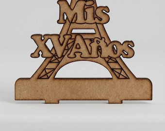 Lasergeschnittene MDF-Serviettenhalter-Vorlage Eiffelturm