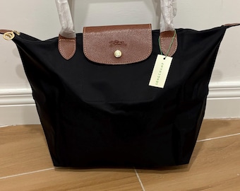 Zwarte grote Longchamp Le Pliage damestas