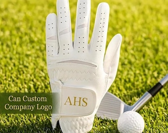Custom Monogram Golf Glove Set,Breathable PU Leather Glove for Men & Women Gift,Father's Day gift
