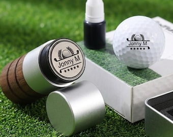 Juego de sellos personalizados para pelotas de golf con logo, marcador de logo personalizado, marcador de golf con tinta, regalo de amistad para hombres, regalo del Día del Padre.