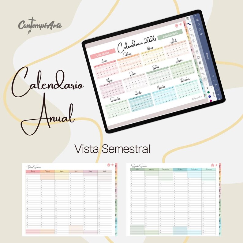 Planner Digital 2026 | Colección @rolloverasart | Organización