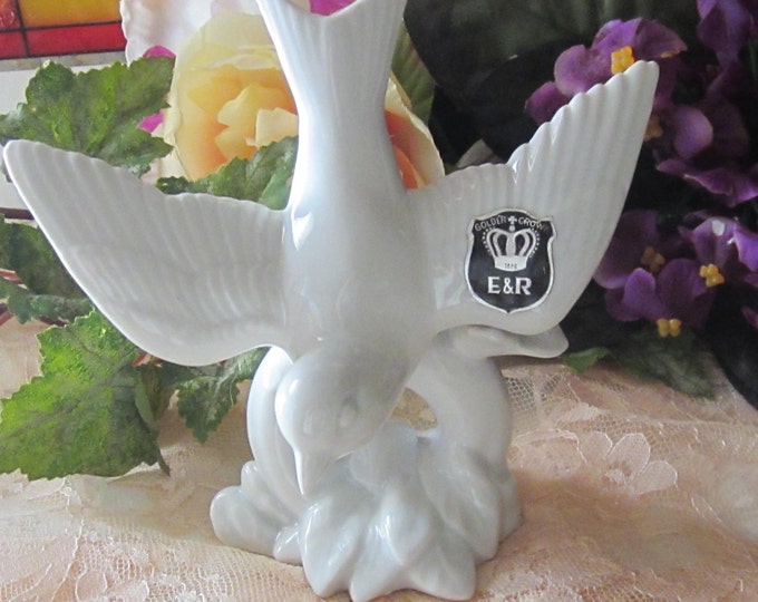 Vintage West German White Bird Porcelain Figurine Etsy
