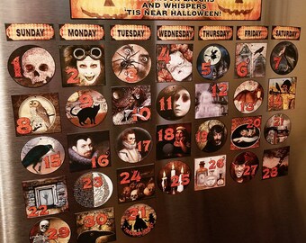 Halloween Countdown Advent Calendar Year-to-Year Printable Instant Download