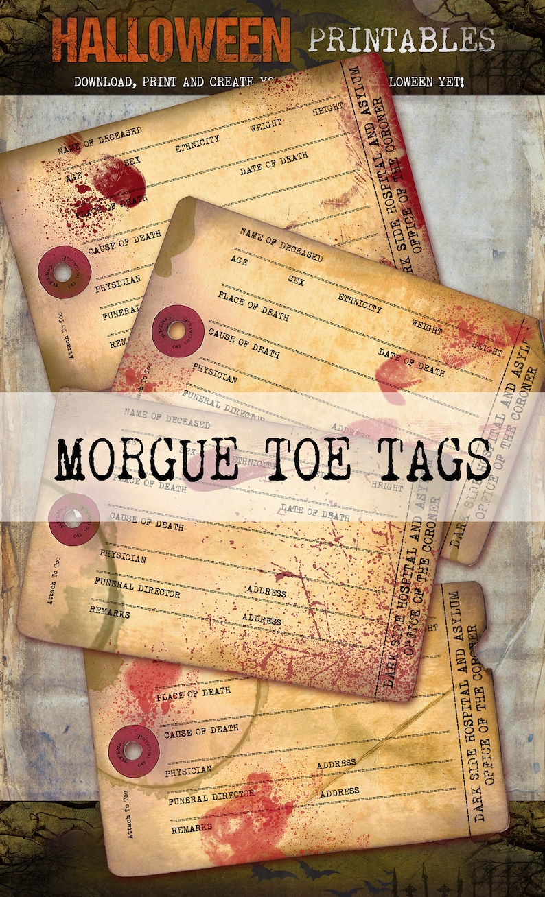 Morgue Toe Tags | Etsy