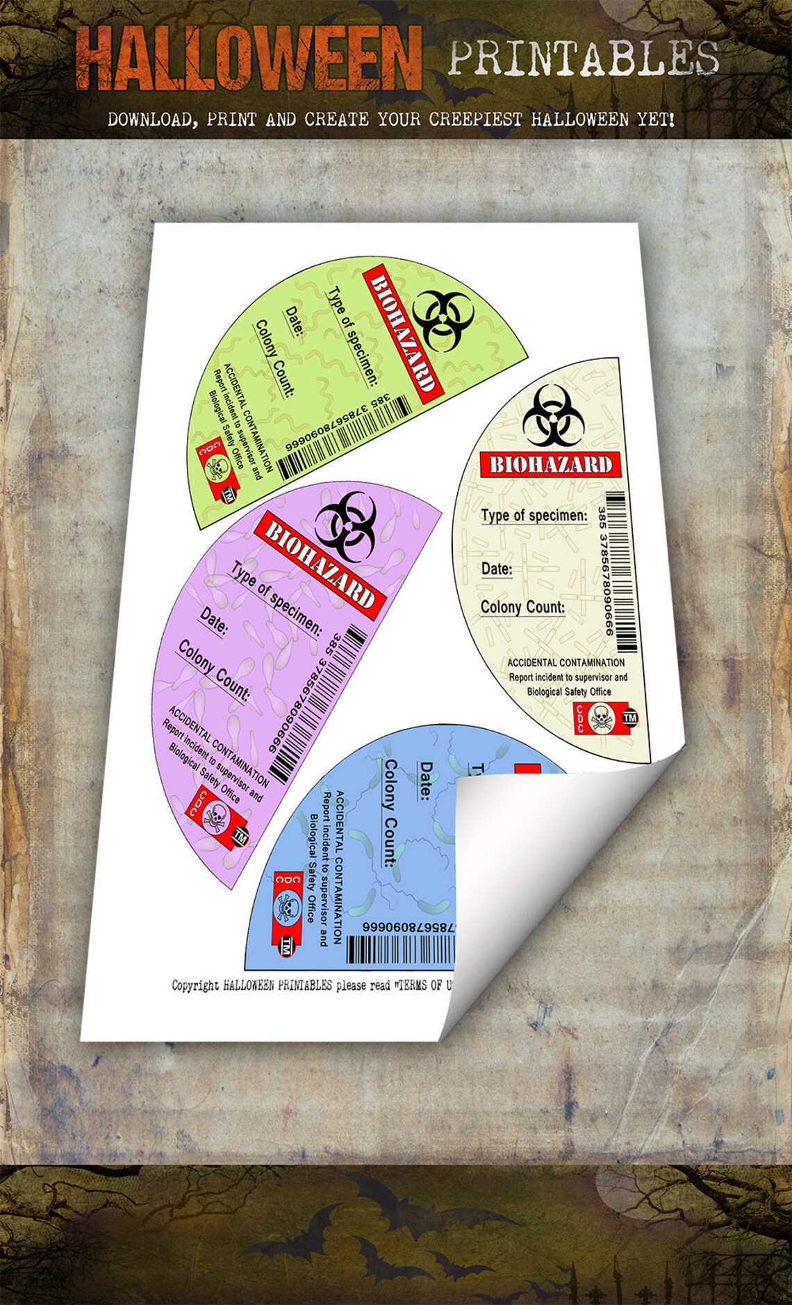 Petri Dish Labels for 150 mm petri dishes Etsy