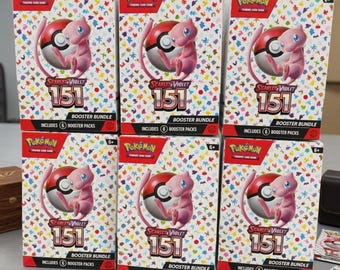 Pokémon 151 Booster Bundle Box | Scarlet & Violet Trading Cards | Factory Sealed 6 Booster Packs | Rare Collectible Pokemon Cards Gift
