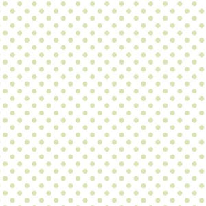 May include: A repeating pattern of small, light green polka dots on a white background. The dots are evenly spaced and create a simple, clean design. This pattern is suitable for various craft projects and designs.