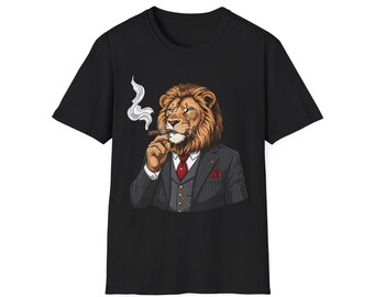 Lion Smoking Cigar Shirt, Men Shirts, Women Shirts
