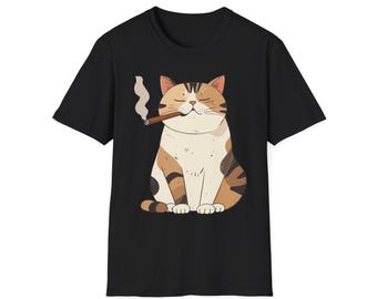 Cigar Smoking Cat Shirt, Men Shirts, Women Shirts