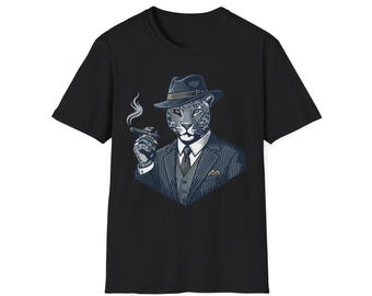 Big Gangster Cat Smoking Cigar Shirt, Men Shirts, Women Shirts