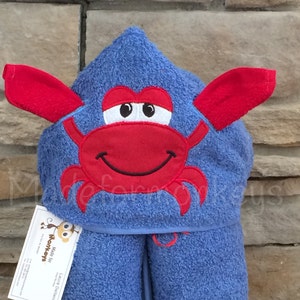 Kids Crab Towel Etsy