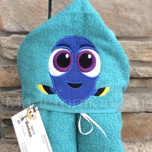 Blue Tang Fish Hooded Towel image 1