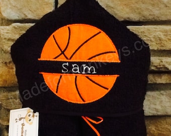 Kids Hooded Towels Basketball