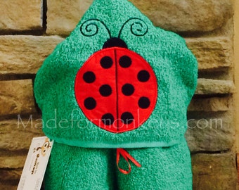 Ladybug Hooded Towel