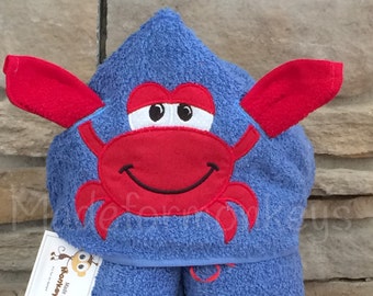 Crab Hooded Towel
