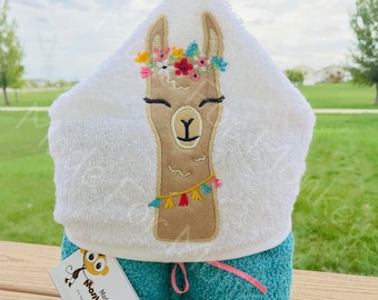 llama baby towel
