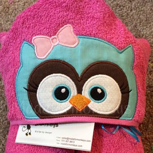 Personalized Hooded Towel Owl image 6