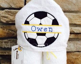 Personalized Soccer Hooded Towel