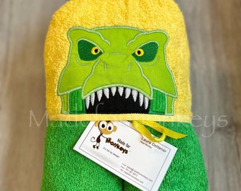 Dinosaur Rex Hooded Towel