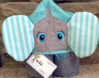 Elephant Hooded Towel 3D