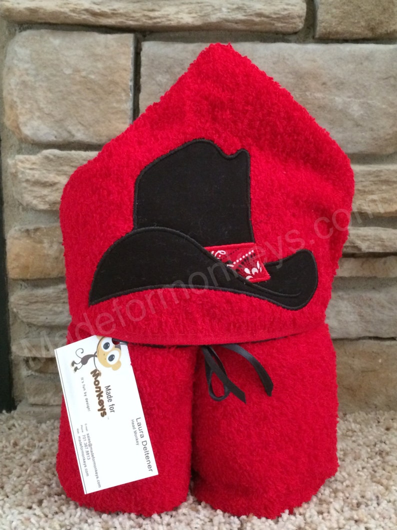 Cowboy Hat Kids Hooded Towel image 1