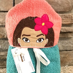 Personalized Hooded Towel, Island Girl image 1