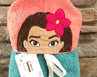 Personalized Hooded Towel, Island Girl