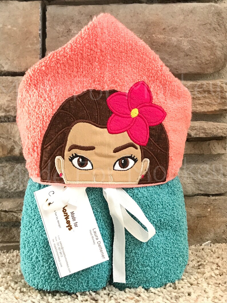 Personalized Hooded Towel, Island Girl image 1