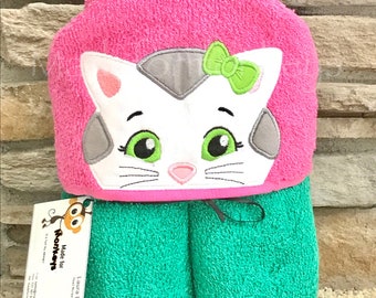 Kitty Cat Hooded Towel