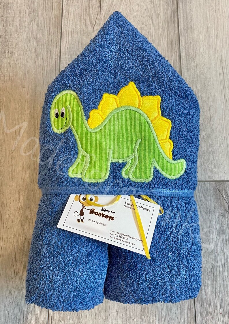 Dinosaur Hooded Towel image 1